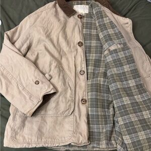 Faded Glory Tan and Gray Lightweight Shirt Jacket